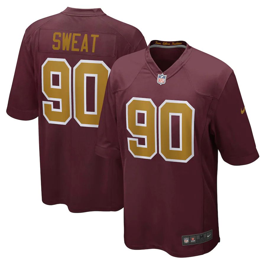 Men Washington Redskins #90 Montez Sweat Nike Burgundy Alternate Player Game NFL Jersey->washington redskins->NFL Jersey